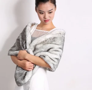 High-grade thermal long fox raccoon fur imitation Plush shawl 2016 new winter wedding bride