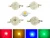 Import High power led 3w Red / Blue / Green /Yellow /Warm white /White 3Watts LED chip from China