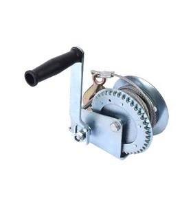 High-quality 1200lbs portable small boat trailer manual hand winch ,cable hand winch,wire rope winch