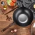 Import High quality 32/34cm black steel iron steel wok with wooden handle from China