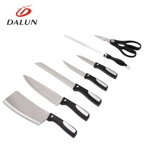 High quality 8pcs with knife stand utility knives stainless steel kitchen knife set