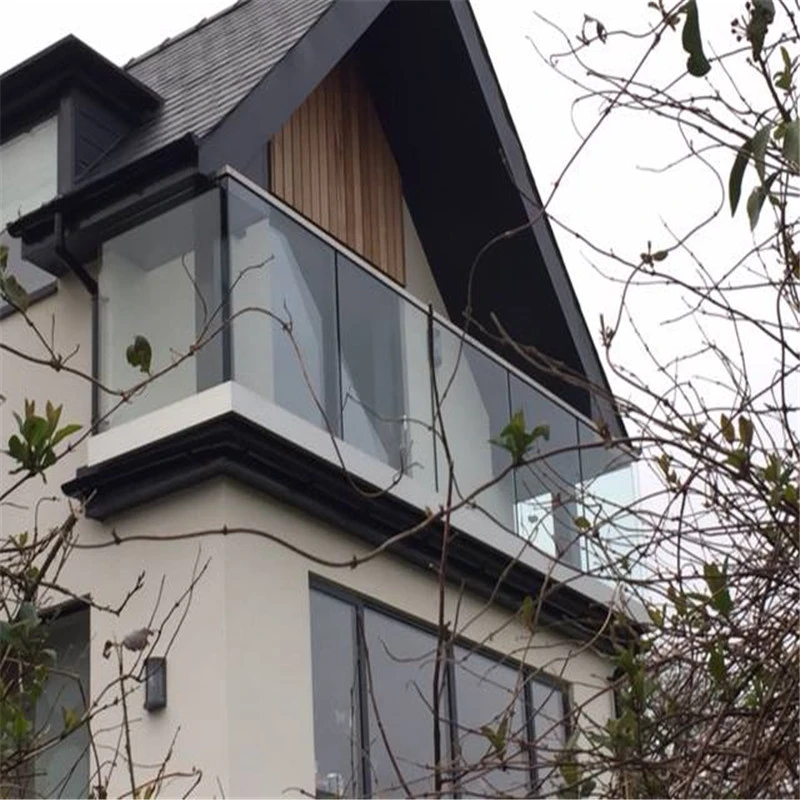 High quality  balustrade 12mm glass  aluminum u channel balcony railing