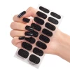 High Quality Black Nail Stickers Full Black Nail Wraps Nail Decal For Hands