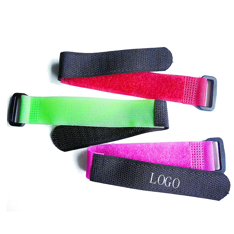 High quality colorful customized adjustable strap hook loop tape logo