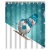 Import High Quality Custom Snow Man Christmas Style Polyester Bathroom Shower Curtain from China