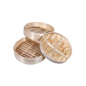 High Quality Factory Price Eco-Friendly Mini Food Bamboo Steamer 10 Inch