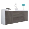 High Quality Gloss LED Sideboard with Glass Doors LED Display With drawers Cabinet Furniture