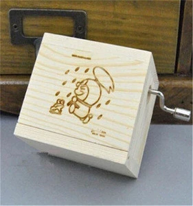 high quality hand crank wooden music box mechanism