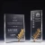 Import High Quality k9 Crystal Plaque With Metal Olive Leaf Crystal Award Crystal Glass trophy awards from China