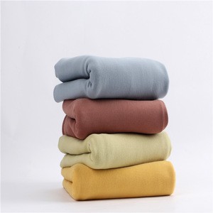 High Quality Soft And Fluffy Well Fleece Plain Cotton Fabrics Suppliers For Thermal Underwear