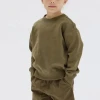 High quality spring pullover solid causal sweatshirt kids hoodies