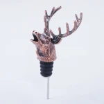 High quality widely used in olive oil and wine custom stag head wine pourer copper color