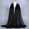 High Quantity Wholesale Monochrome Chinese Woman Silk Scarf Hijab Woman Shawl