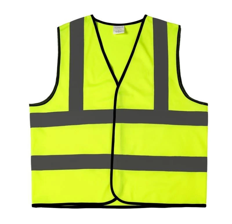 High Visibility 0.1kg Lime Yellow 100% Polyester Reflective Safety Security Vest