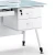Import Home modern metal office table small glass office computer desk from China