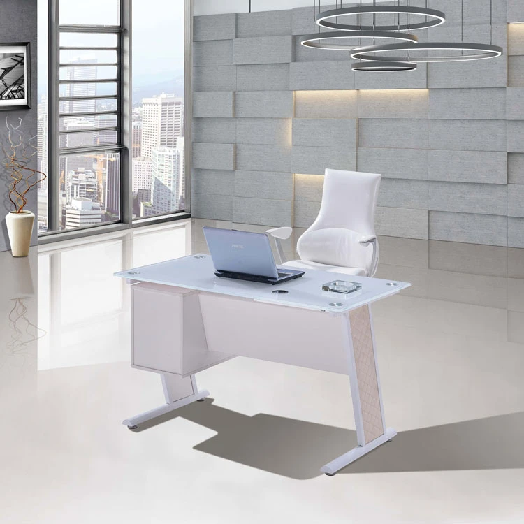 Home student small office desk study writing laptop table modern glass computer desk