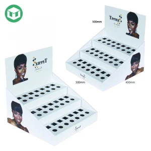 Hot Customized Lip Gloss Cardboard Display Retail Displays Lipsticks Cardboard Counter Display Stands