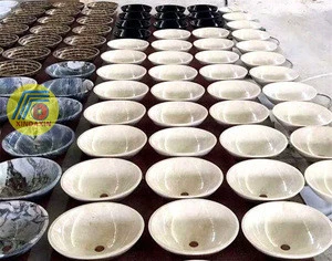Hot Sale and cheap price Natural Stone Light Emperador Marble Stone / Onyx Sink for sale
