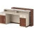 Import Hot sale brown front reception desk melamine counter  Made In China Low Price from China