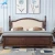 Import Hot Sale Creative Style Practical Walnut Color Furniture Home Double Solid Wood Bed from China