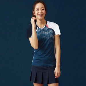 Hot Sale Custom Size Women Table Tennis Uniform Tennis Cloths Women and Men Sublimation Print Badminton Jersey