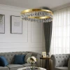 Hot selling house decoration 3000K stainless steel k9 crystal ceiling hanging led chandelier