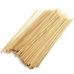Hot Selling Natural Color Grill Marshmallow Roast Snack Round Bamboo Skewer 25cm Disposable BBQ Sticks