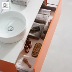 Hot Selling Wall Hung Bath Mirror  Washing Basin Bath Vanity Modern  Bathroom Cabinet