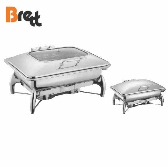 Hotel equipments electric glass chafing dish buffet food warm plates