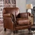 Import Hotel solid wooden frame 2 seater antique couch living room sofa leather furniture from China