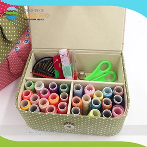 Household Fabric Sundries Storage Container Sewing Needlework Box