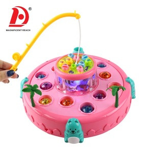 HUADA 2020 Interesting Indoor Battery Operated Hit Gophers Mini Fishing Rod Game Toy Set for Kids