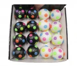 Huayi TPR LED Light Up Disco Bouncing Ball Pet Dog Toy Glow in The Dark Ball