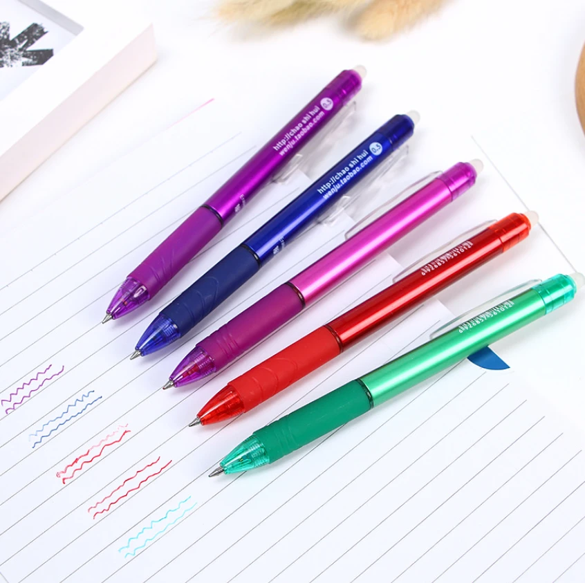 HUIMAI Erasable Refillable Retractable Gel Ink Pens With Custom logo Fine Point Assorted Color Inks