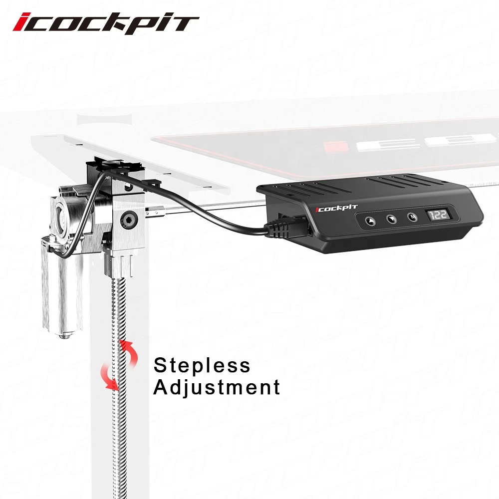 Icockpit Ergonomic Best Lift Standing Gaming Desk Height Adjustable Gaming Table Frame Electric Standing Gaming Desk