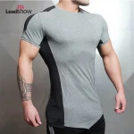 In Stock Summer Quick Dry Short Sleeve Workout Fitness Men Sport T-Shirt