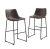 Import Industrial Chair Brown PU Leather Cover Upholstered Metal Bar Stool Indoor Kitchen Counter Bar Stools from China