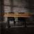 Import industrial modern style solid black walnut wood dining table , live edge slab and custom made size ,many metal legs for choices from China