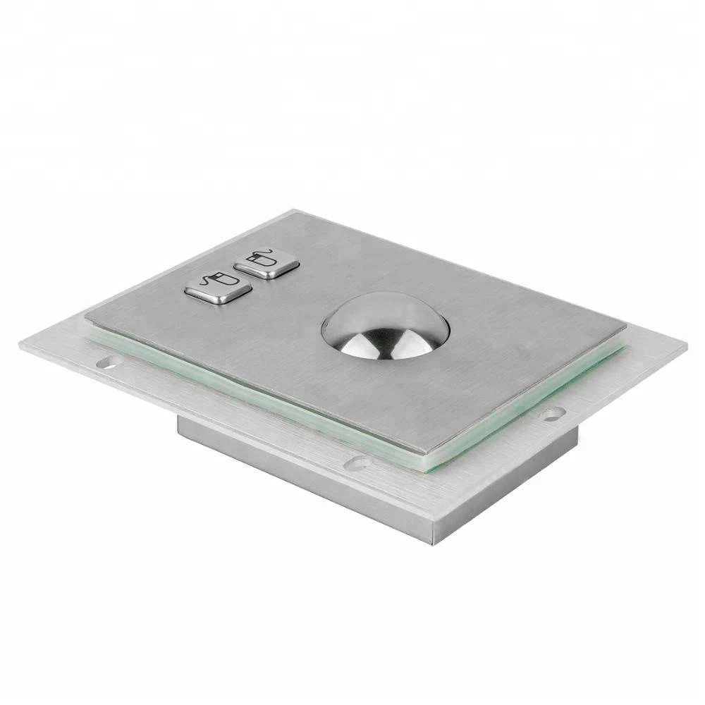 Industrial USB PS2 wired stainless steel panel mounted optical trackball mouse touch pad mouse