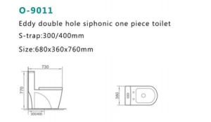 Inodoro P trap washdown One Piece Ceramic Wc Sanitary Ware Water Closet Bathroom Toilets Bowl