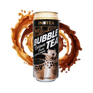 INOTEA 490ml brown sugar bubble milk tea canned drink