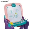 Intelligent  Toys Painting Learning Table Kids Drawing Board Set With Chair
