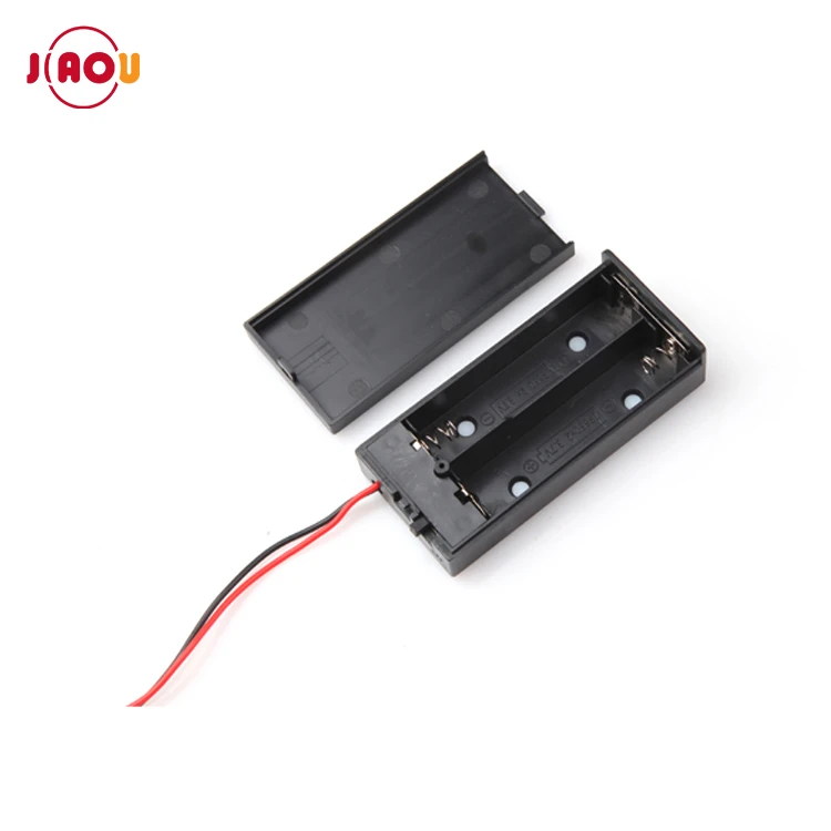 JIAOU 7.4V  2X18650 Battery Holder Panel Mounted With Cover,toggle switch