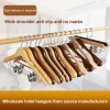 JINSHENG custom personalised luxury suit boutique wooden hanger with logo