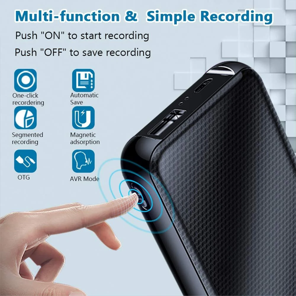 Buy Jnn Q75 Digital Voice Recorder, 8000mh Power Bank Up To 60 Days