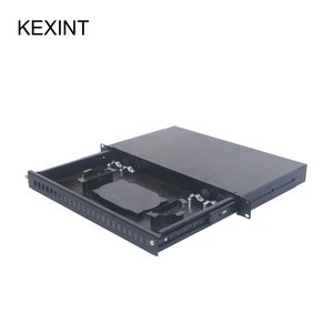KEXINT Drawaer Type   Fiber Optical Patch Panel 1U 19&quot;  24 cores FC ST  SC  48 Cores LC