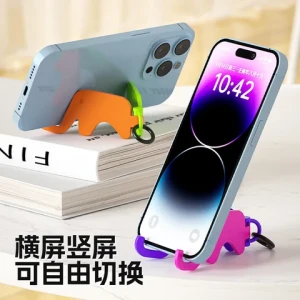 keychain elephant-shaped cellphone bracket desktop creativity cartoon lazy folding mobile phone stand mobile phone holder