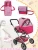 Import kids pretend play game Jogger Kids Portable Doll Pram Baby Doll Stroller from China