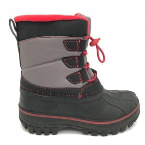 Kids Snow Warm Winter Fur Lining PU Non-Slip Boots Soft Boots Outdoor Footwear Anti Slip TPR Sole