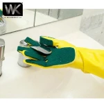 Kitchen Cleaning Gloves Sponge Fingers Latex-made Household Reusable Fingers Gloves Kitchen Dishwashing